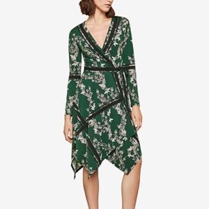 BCBG MAXAZRIA ISABELLA ASYMMETRICAL WRAP DRESS